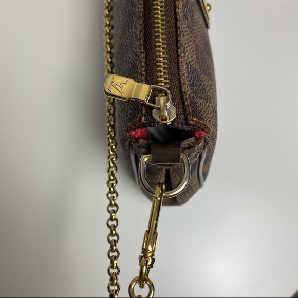 ❌SOLD❌Louis Vuitton Damier Ebene Eva Crossbody Clutch - Picture 10 of 12